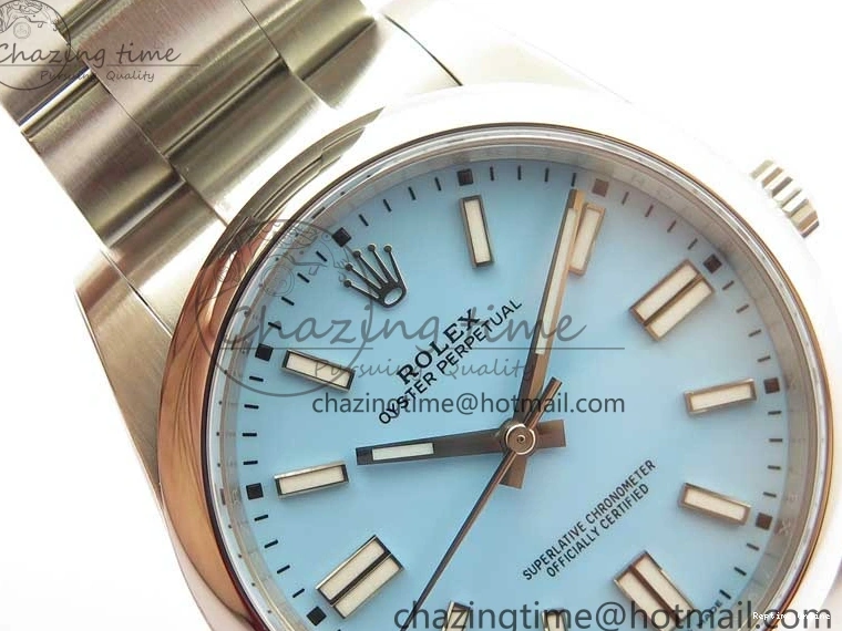 0514 Classic Oyster Perpetual 41mm 124300 ROF 1:1 Best Edition 904L Steel Tiffany Blue Dial on SS Bracelet A 2670